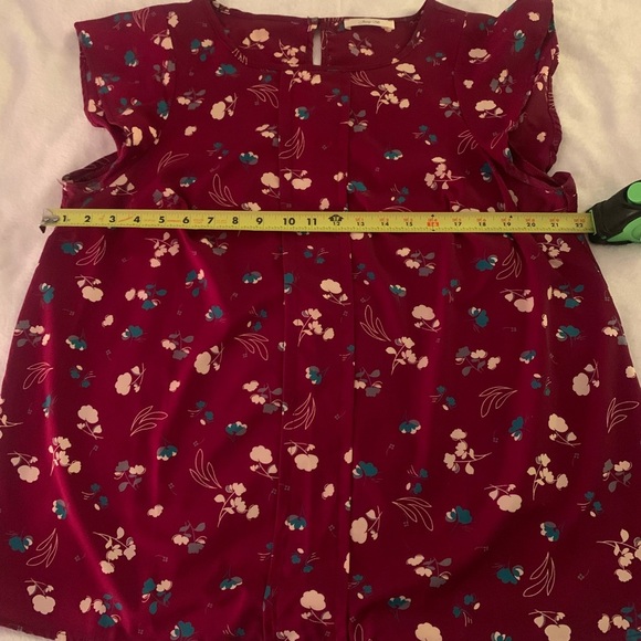 ModCloth Jessy B Maroon Top 1X - Picture 7 of 9